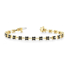 Real Black Diamond Studded Tennis Bracelet Wholesaler