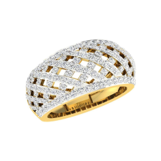 Real Diamond Engagement Ring in Yellow Gold Supplier