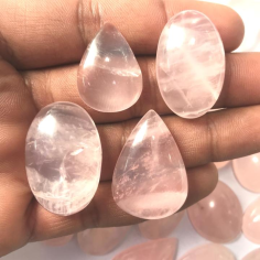 Natural Rose Quartz Loose Gemstone For Making Jewelry Supplier