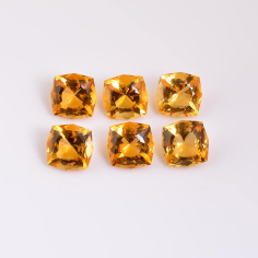 Natural Citrine Quartz Gemstone Cushion Shape Fancy Cut Stone Supplier