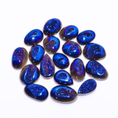 Natural Rainbow Platinum Druzy Gemstone Lot For Making Jewelry Supplier
