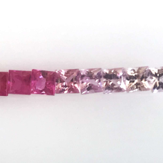 Exclusive 2.25 mm Natural Shaded Pink Sapphire Princess cut Wholesaler