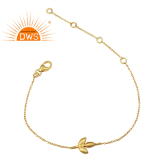 925 Silver Gold Plated Chain Bracelet Jewelry Manufacturer