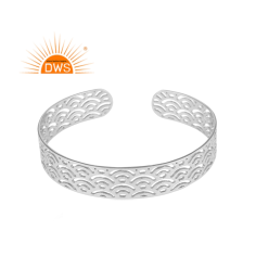 925 Silver Filigree Design Cuff Bracelet For Women Supplier