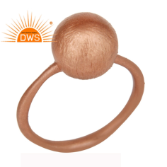 925 Silver 18k Rose Gold Stacking Ring Supplier