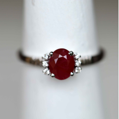 Natural Ruby Diamond Faceted Gemstone Ring Exporter