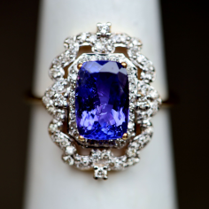 Vintage Natural Blue Sapphire Gemstone Ring Exporter