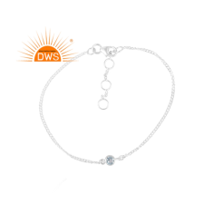 925 Silver Blue Topaz Gemstone Bracelet Exporter