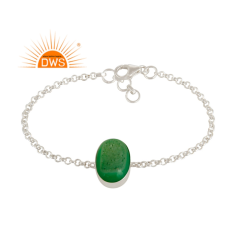 925 Silver Light green Natural Druzy Gemstone Bracelet Exporter