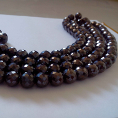 Finest Quality black diamond faceted beads Manufacturer