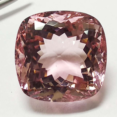 Pink Morganite Cushion Cut Faceted Gemstone for Jewelry Supplier