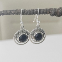 Creative Design Black Onyx Gemstone 925  Silver Earring Exporter