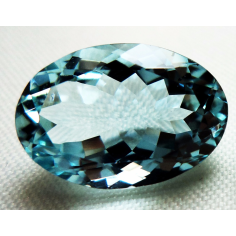 Aquamarine Faceted Oval Gemstone For Jewelry Gemstone Supplier