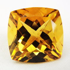 Citrine Semi-Precious Cushion Cut Gemstone Supplier