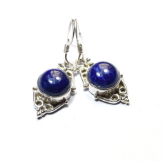 Earrings 925 sterling silver blue lapis stone drop earrings jewelry Exporter
