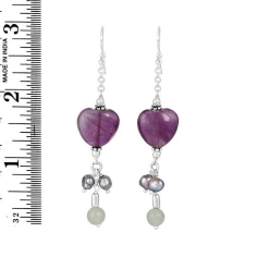 Amethyst Prehnite Beaded Earring Supplier