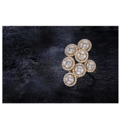 18K White Gold Ring With Natural Diamond Ring Manufacturer
