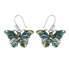 Beautiful Butterfly Style Mabe Pearl Gemstone Silver Earrings Exporter