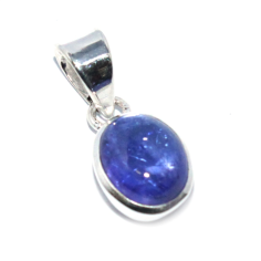 Sterling Silver With Tanzanite Cabochon Gemstone Pendant Supplier