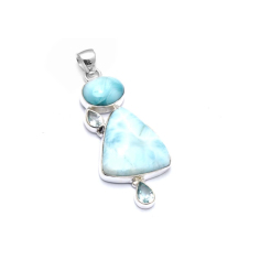 Sterling silver with larimar and blue topaz gemstone Supplier