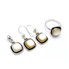 Sterling Silver With Pearl Cabochon Gemstone Set Exporter