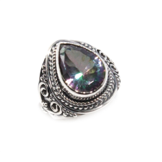 Sterling Silver With Mystic Cut Gemstone Ring Exporter