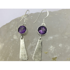 Hand Made 925 Sterling Silver Amethyst Gemstone Earring Exporter