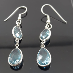 Hand Made 925 Sterling Silver Gemstone Earring Exporter