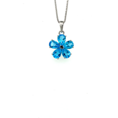 Blue Topaz Pendant in 925 Sterling Silver Supplier