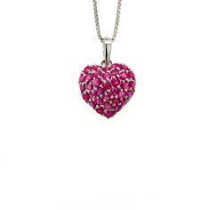 Ruby Pendant in 925 Sterling Silver Exporter