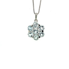 Aquamarine Pendant in 925 Sterling Silver Exporter