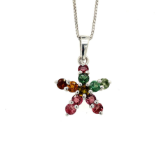 Multi Tourmaline Pendant in 925 Sterling Silver Manufacturer