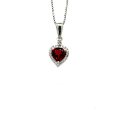 Garnet Pendant in 925 Sterling Silver Wholesaler