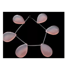 Pink Chalcedony Smooth Focal Pear Pendant Supplier