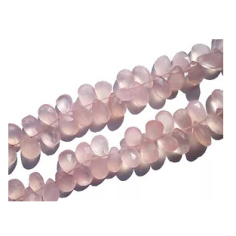 Pink Chalcedony Faceted Pear Supplier