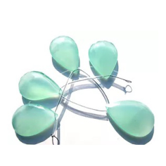 Peruvian Chalcedony Faceted Focal Pear Pendant Supplier