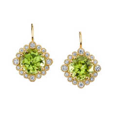 Beautiful Gemstone Earring with Yellow Gold Exporter