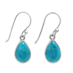 SILVER EARRING WITH TURQUOISE GEMSTONE WHOLESALER