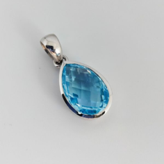 925 Sterling Silver Blue Topaz Pendant Wholesaler