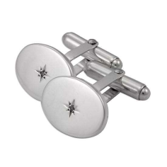 SILVER CUFFLINKS ROUND WHOLESALER