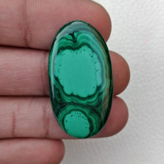 Natural Malachite Oval Shape Jewellery Making Cabochone Stone Exporter