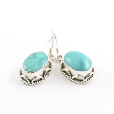 925 Sterling Silver Jewelry Turquoise Earrings supplier