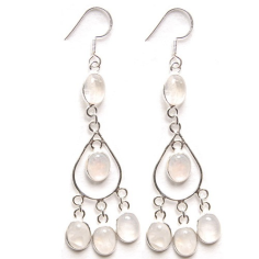 Rainbow Moonstone Earring Fashion Jewelry supplier