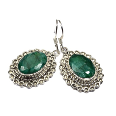 925 Sterling Silver Emerald Quartz Earrings  Supplier