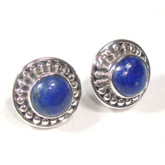 Lapis Lazuli Pure Silver Earring Supplier