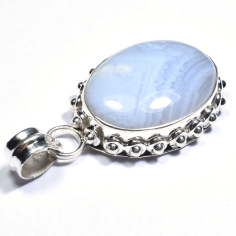 Blue lace agate vintage pendant Supplier