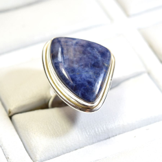 Sodalite Gemstone Silver Rings Manufacturer
