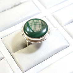 Latest Malachite Gemstone Couple Ring Exporter