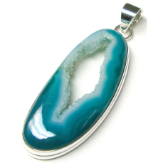 Gemstone Jewelry Agate Druzy Pendant supplier