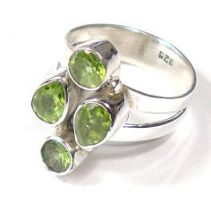 925 Sterling Silver Jewelry Peridot Rings Manufacturer